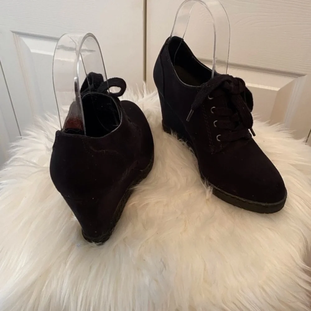 X-Appeal Black Wedge Ankle Boot Size 6